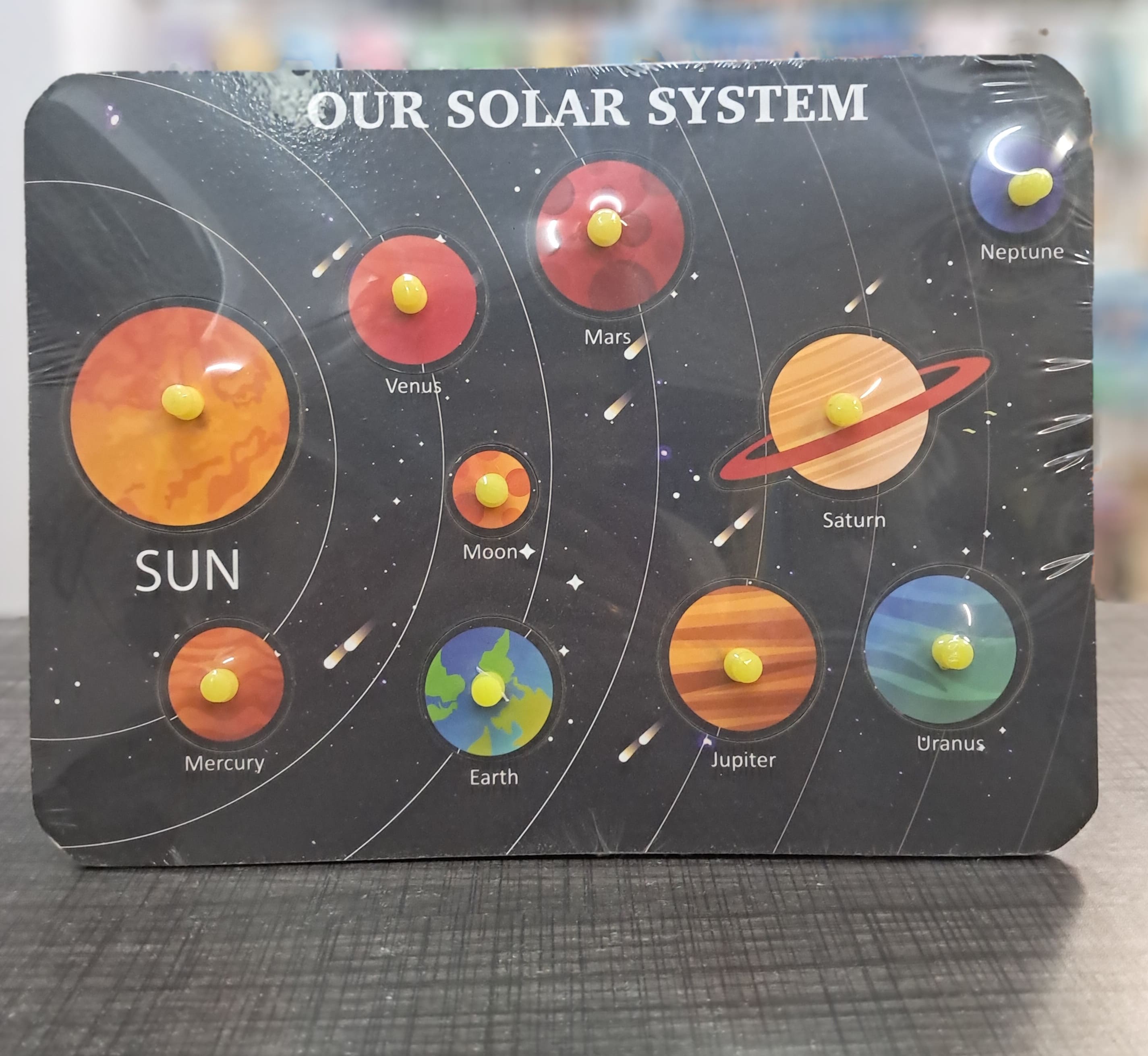 Wooden Peg Board - Our Solar System