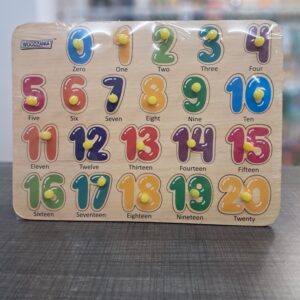 Wooden Peg Board - Numbers