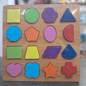 Wooden Peg Board - Shapes (Small)