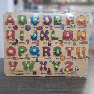 Wooden Peg Board - Alphabet