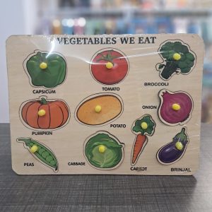 Wooden Peg Board - Vegetables