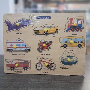 Wooden Peg Board - Vehicles