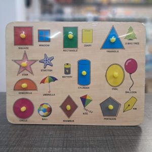 Wooden Peg Board - Shapes (Large)
