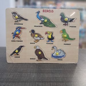 Wooden Peg Board - Birds