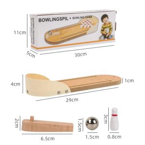 Mini Wooden Bowling Game
