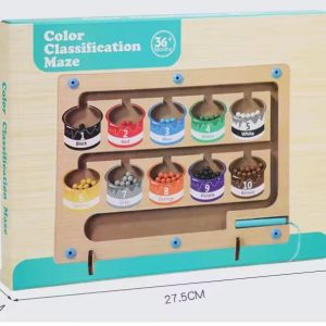 Wooden Colour Sorting and Counting Maze