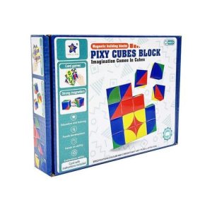Magnetic Building Block Pixy Cubes Block (Multicolour)