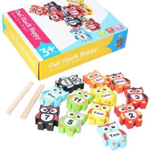 Wooden Owl Stacking/Balancing Game