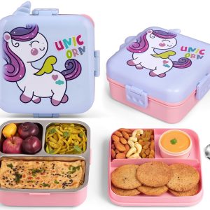 Unicorn Theme Stainless Steel Bento Lunch Box