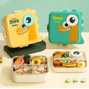 Dino Theme Stainless Steel Bento Lunch Box