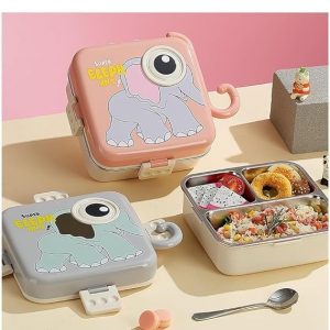 Elephant Theme Stainless Steel Bento Lunch Box