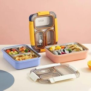 3 Grid Bento Stainless Steel Lunch Box (710ml)