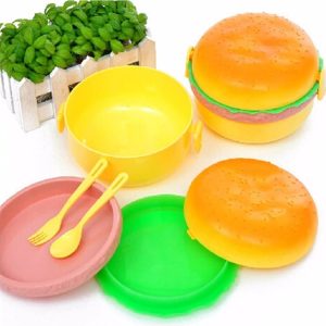 Burger Shape Plastic Lunch Box