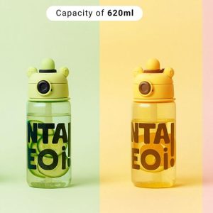 Panda Sipper Plastic Water Bottle (620ml)