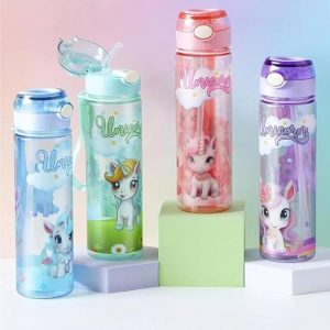 Unicorn Plastic Water Bottle