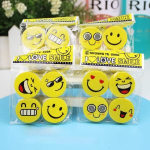 Smiley Erasers (Pack of 4)