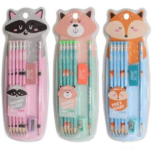 Cute Bear Theme Pencil Set