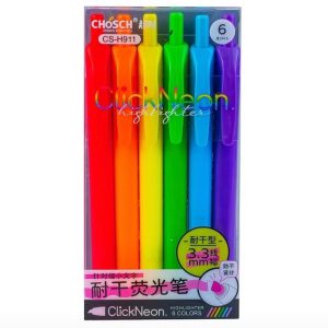 Click Neon Highlighters (Set of 6)